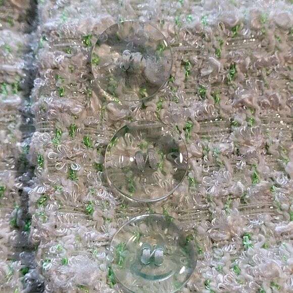 NEW Armani Collezioni Italian Size 50 Blazer Shimmer Textured Green Silver White - Picture 8 of 13